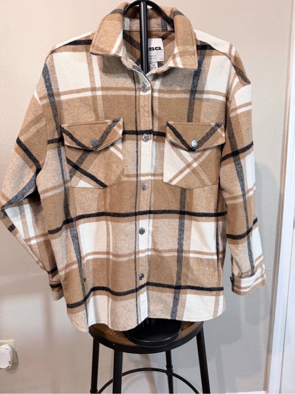 RSQ Men’s Flannel Plaid Button-Up Jacket